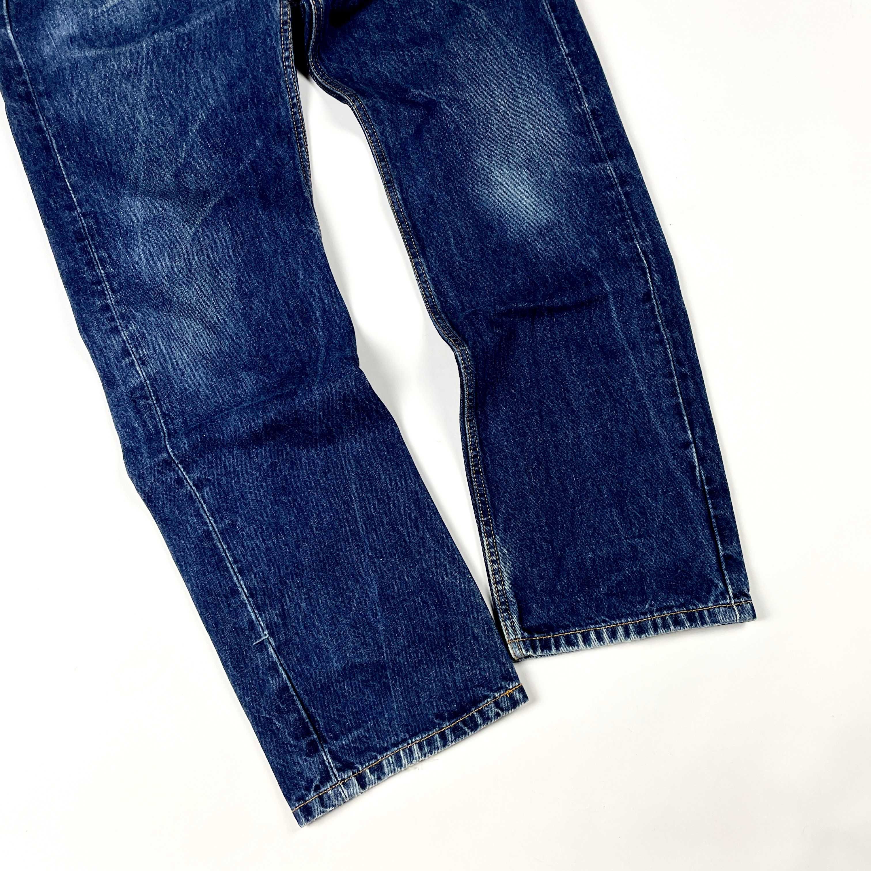 Levi’s 505 faded washed spodnie jeansowe denim navy y2k (35×32)