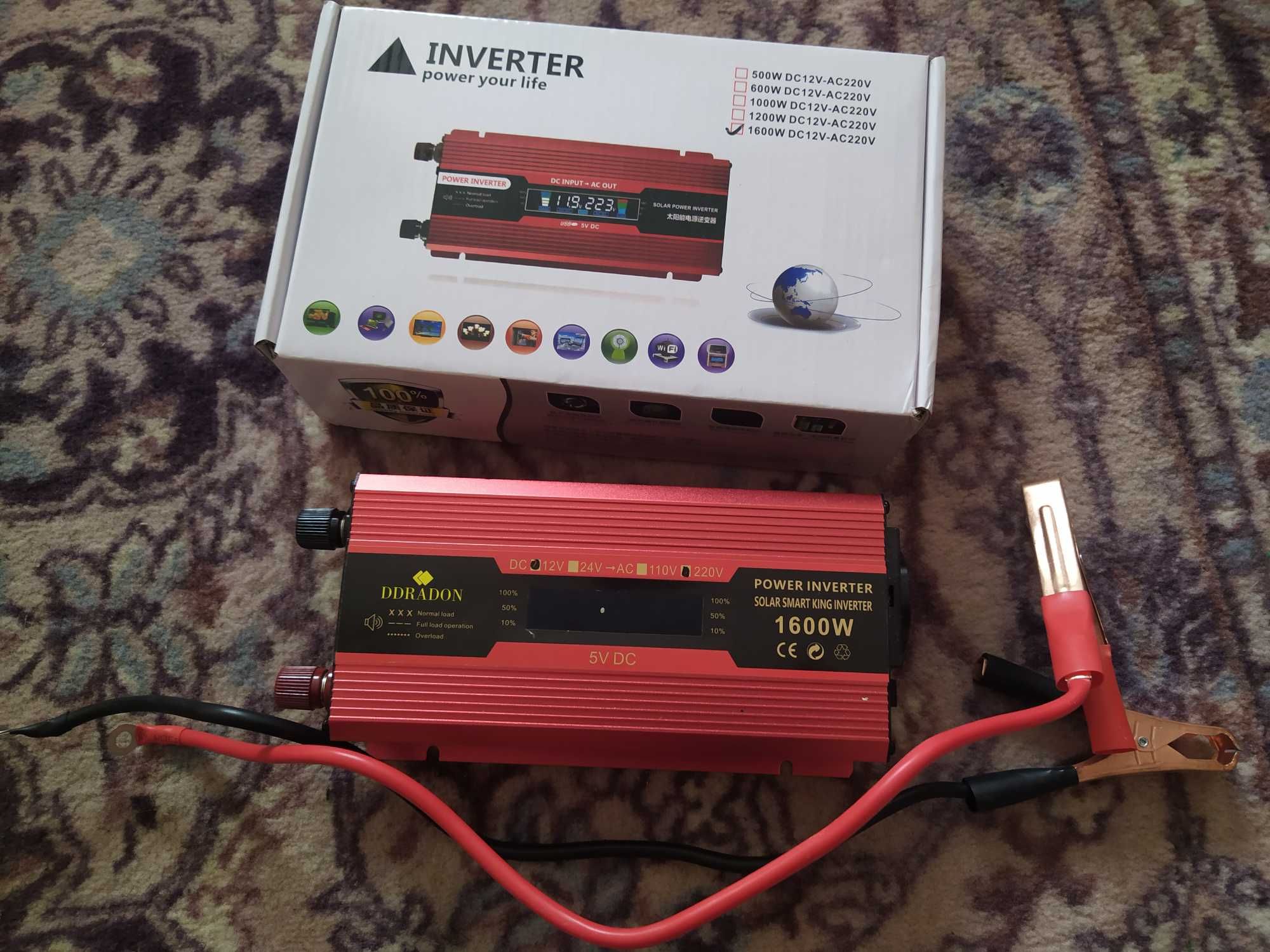 INVERTER 1600W  DC 12-V-AC220V