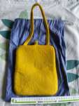 Clutch bolsa carteira de mão Pablo Fuster em pêlo amarelo