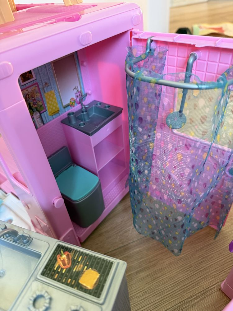 Barbie camper kamper 95% KOMPLETNY