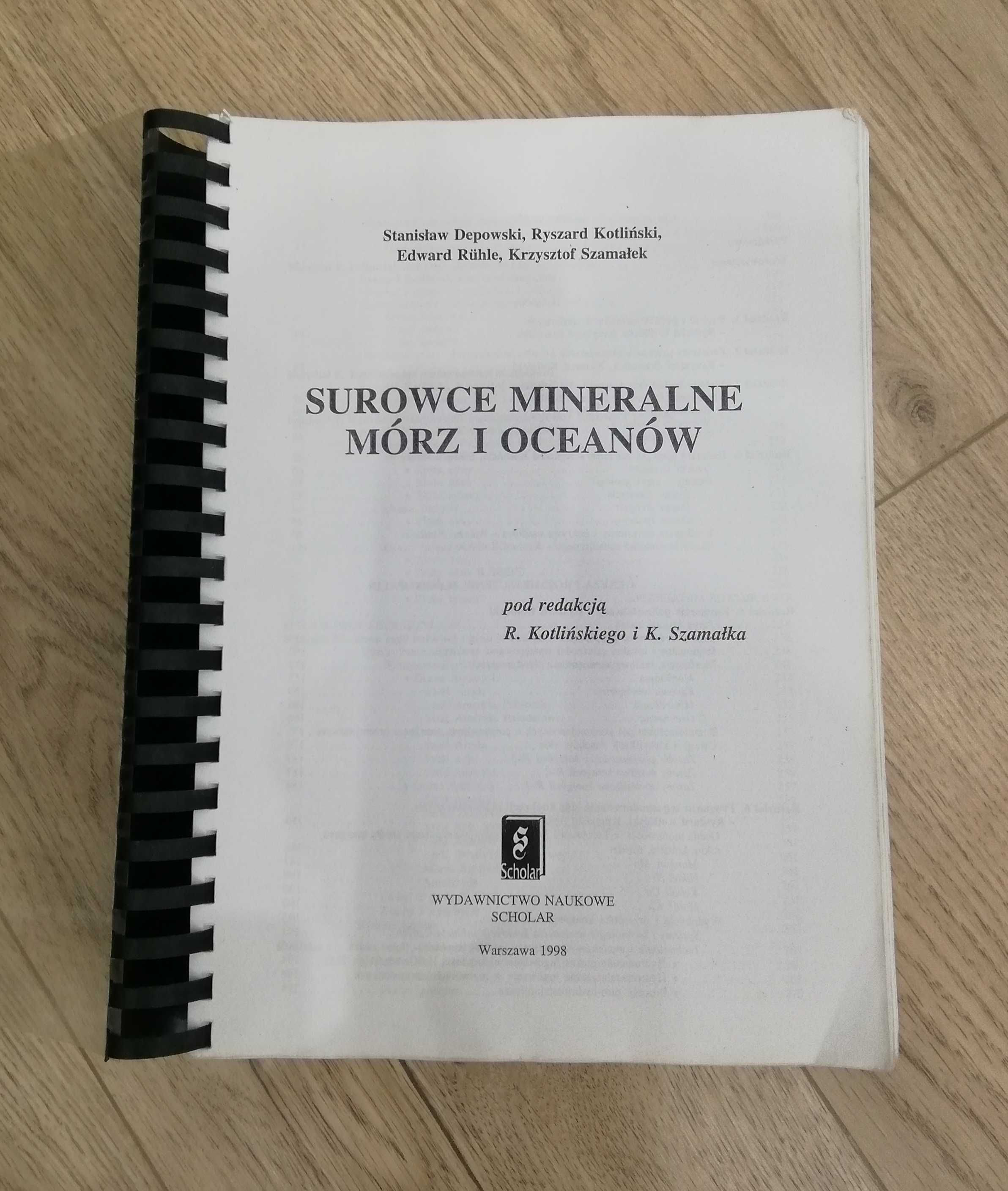 Surowce mineralne mórz i oceanów - S. Depowski, R. Kotliński i inni