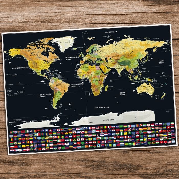 Varios Mapa Mundi Atlas p/ raspar Scratch viajantes wanderlust GRANDE