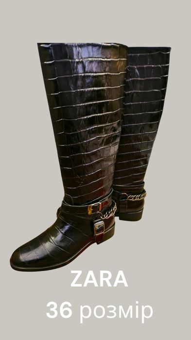 Нові жіночі чобітки сапожки сапоги ZARA 36 розмір