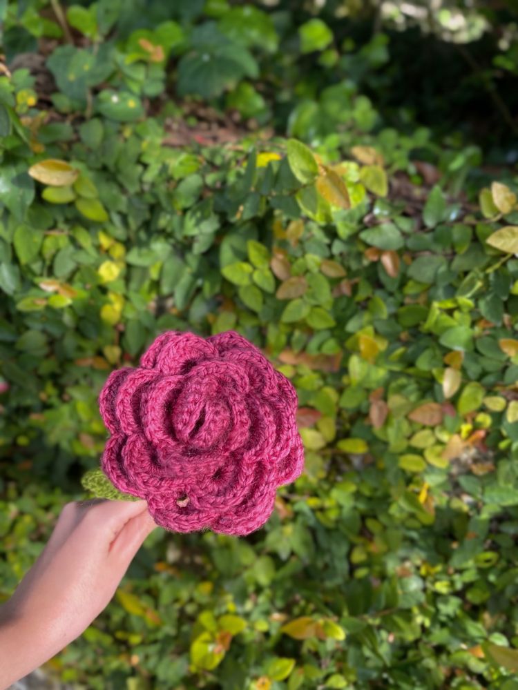 Rosa ou Camelia Crochet