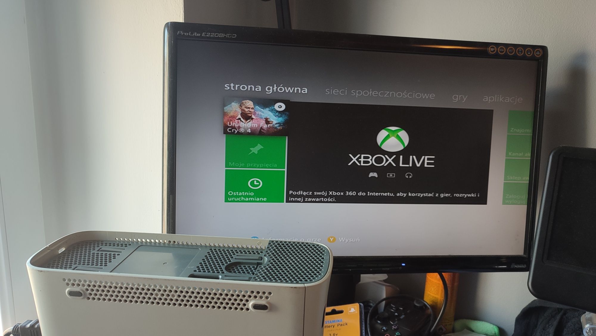 Xbox 360 fat 20gb falcon pad gra