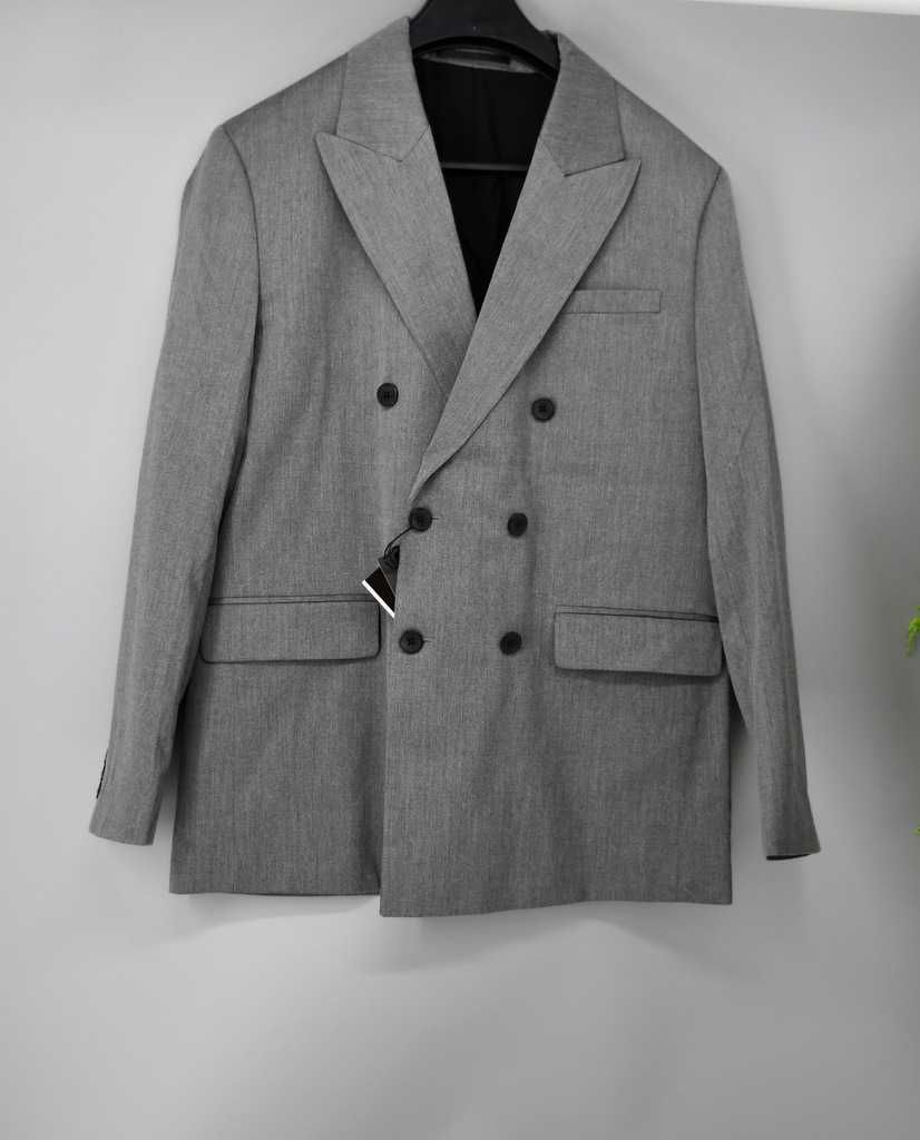 Elegancka marynarka dwurzędowa Jack&Jones 56 dark grey