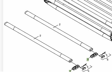 Odcinek łańcucha Krone Vario Combi Pack KR prasa łącznik belki komory