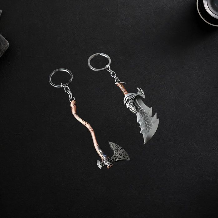 Porta-chaves Machado Gamer Kratos (2un) – Presente Criativo