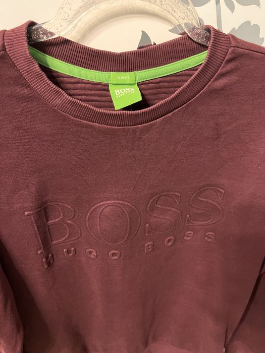 Hugo Boss Slim Fit bordo M bluza bluzka