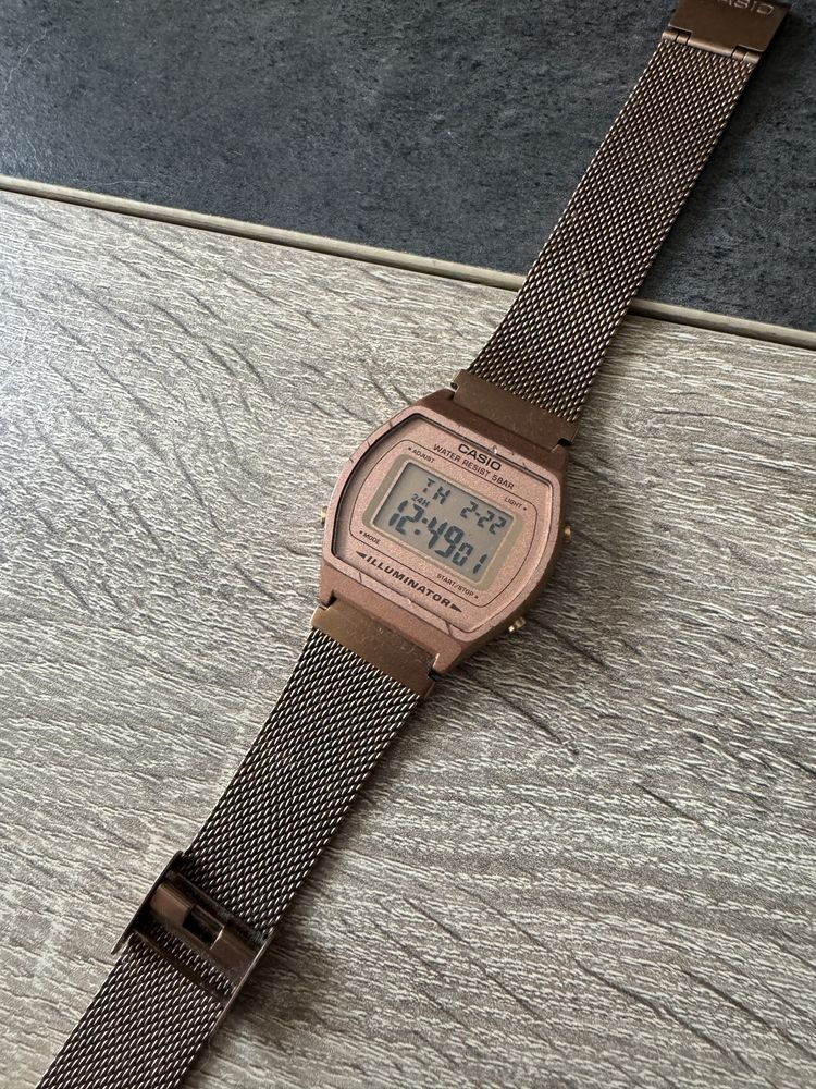 Relogio Casio WR rosa gold