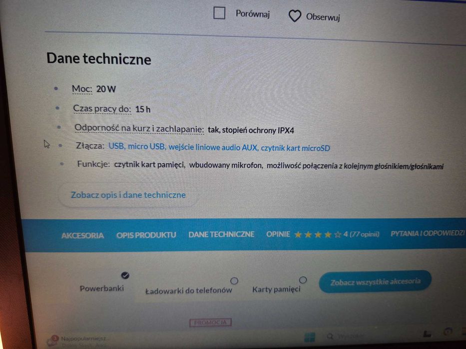 Głośnik Bluetooth Tracer Music Tube Tw Radio  20 W