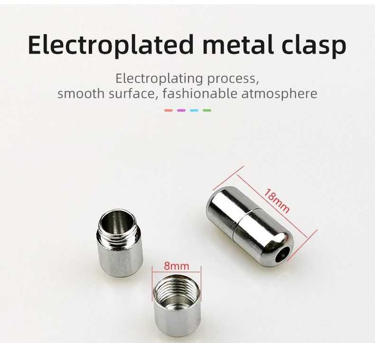 Шнурки еластичні без зав'язок ліниві гумові з фіксатором напівкруглі