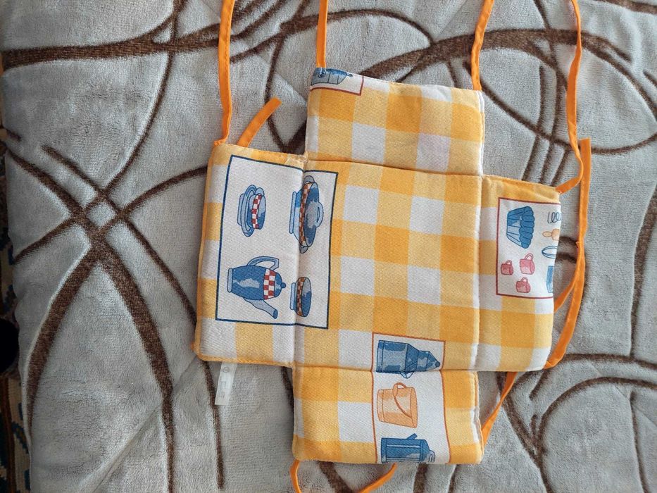 Têxteis de cozinha amarelo e azul