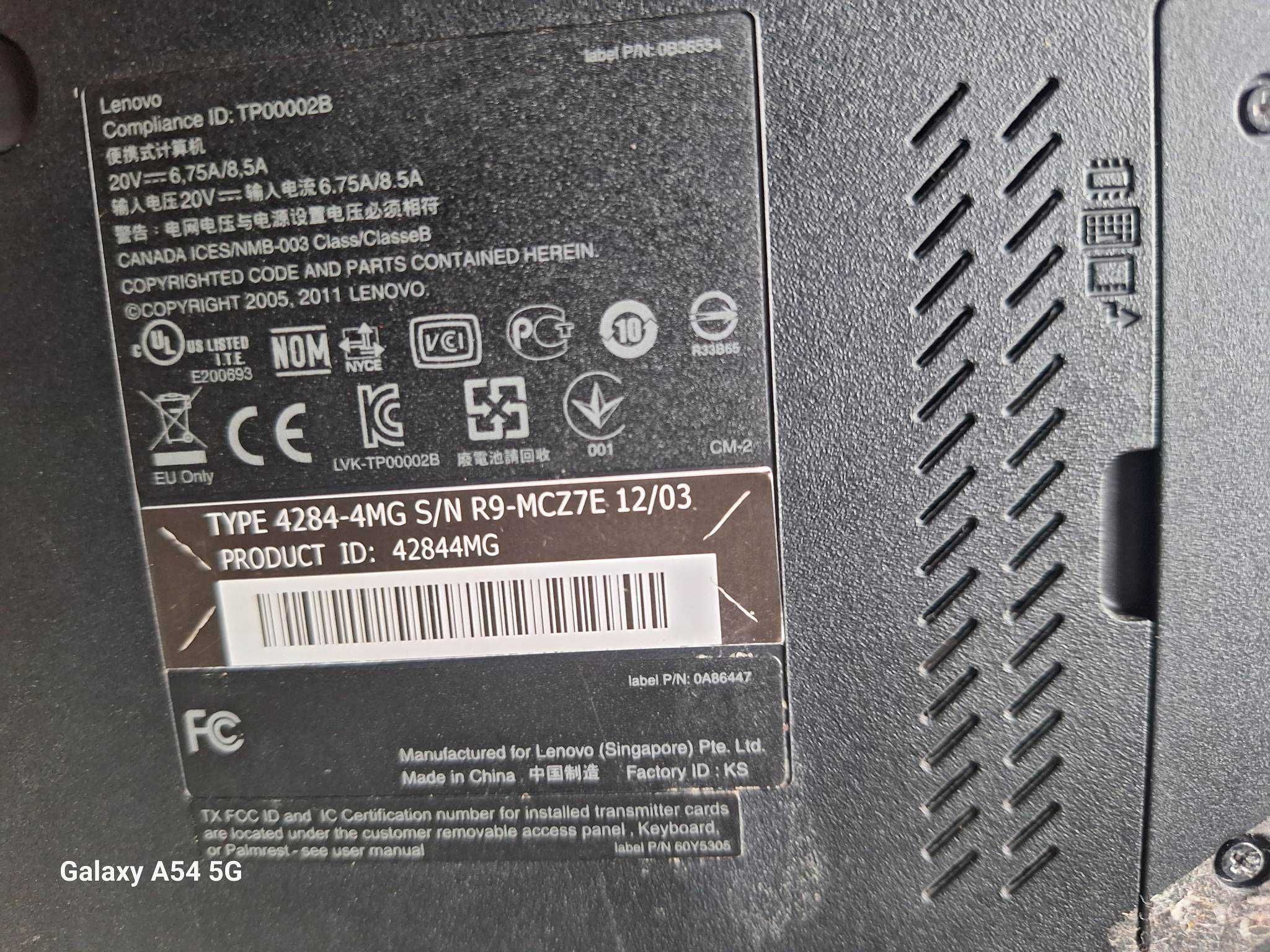 Lenovo ThinkPad W520 uszkodzony DZIAŁA