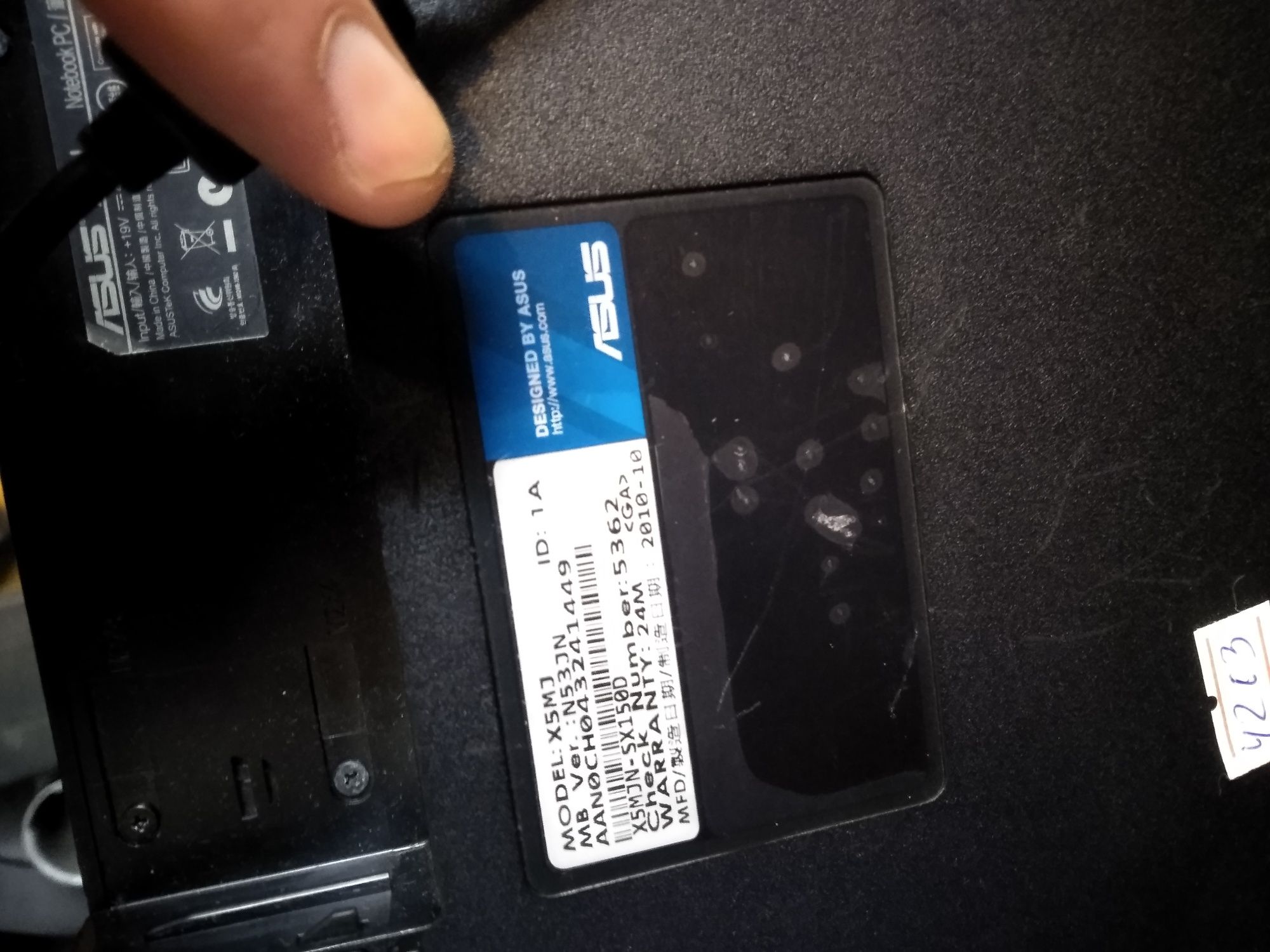 Ноутбук Asus X5MJ  Intel i3 4Гб ОЗУ 500Гб  HDD 15"дюймов дисплей WiFi