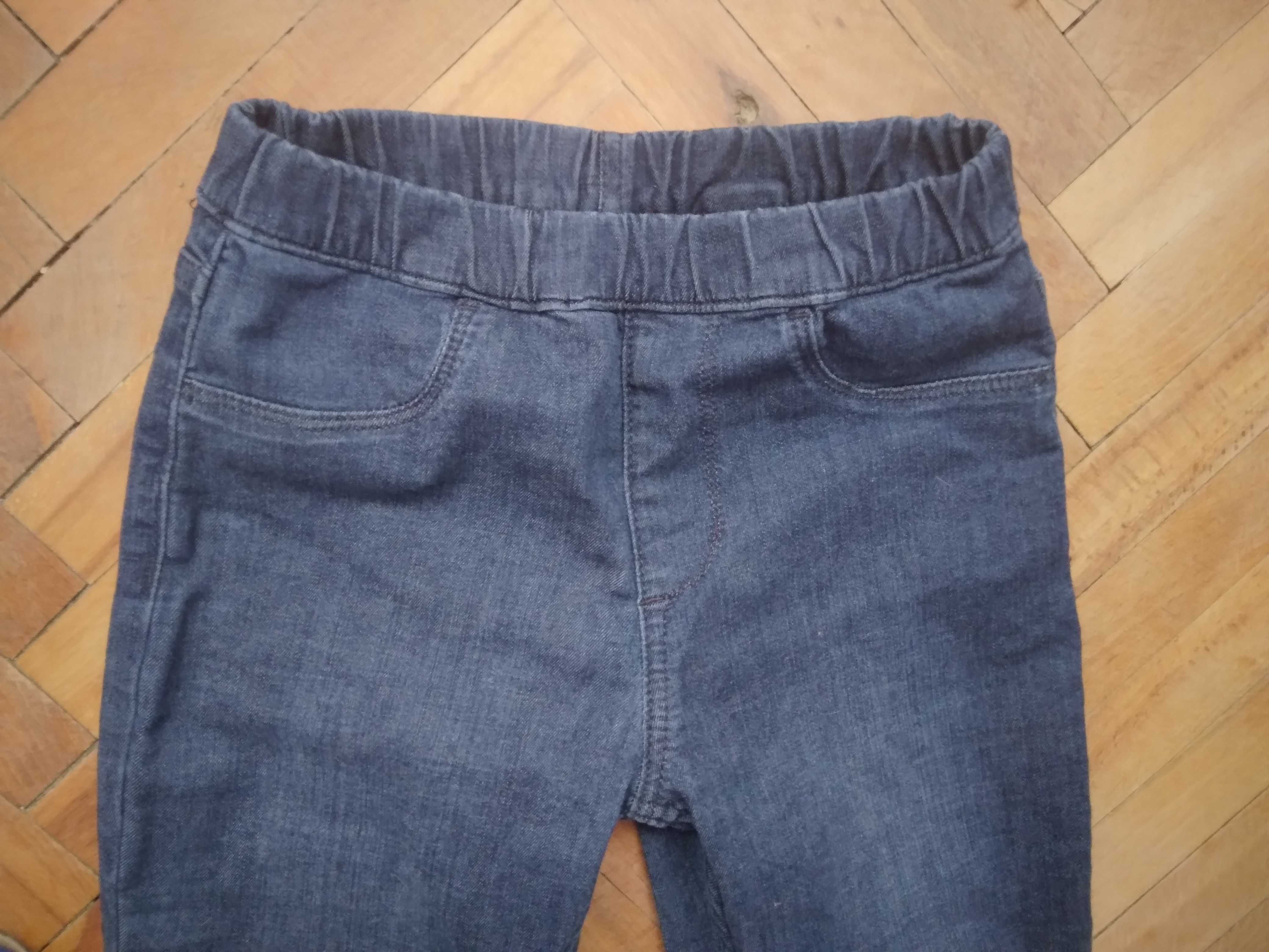 Treginsy H&m 140 leginsy jeansowe skinny rurki