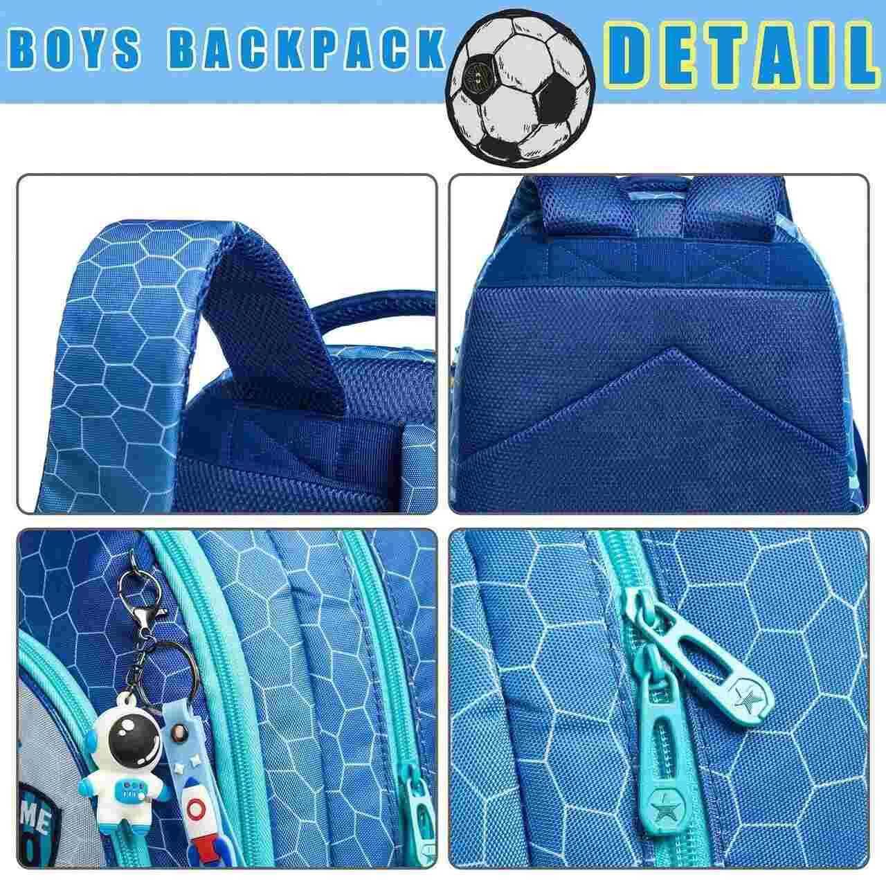 Pack Escolar futebol 3 peças Mochila Grande + Lancheira + porta lápis