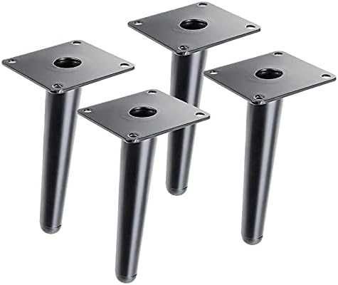 Nogi do mebli stołu metalowe 10cm czarne 4szt