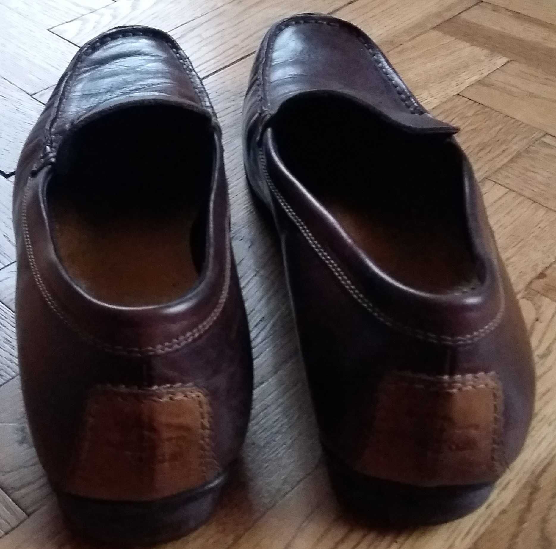 Buty pantofle włoskie VERRA GOMMA skóra naturalna rozmiar 38,5