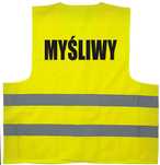 kamizelka odblaskowa, kamizelka z nadrukiem, myśliwy