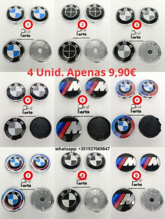 Centros de Jante BMW 56mm/60mm/68mm