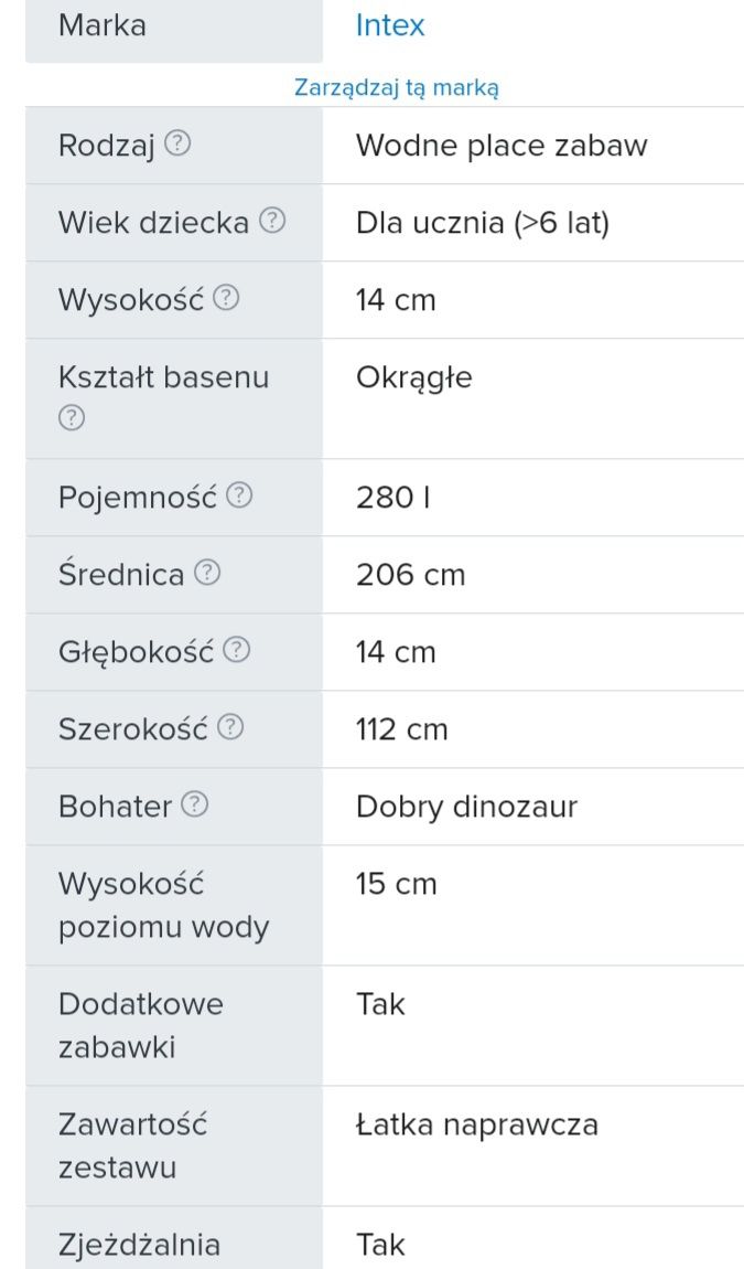 Basen wodne centrum zabaw dinozaur intex 57135