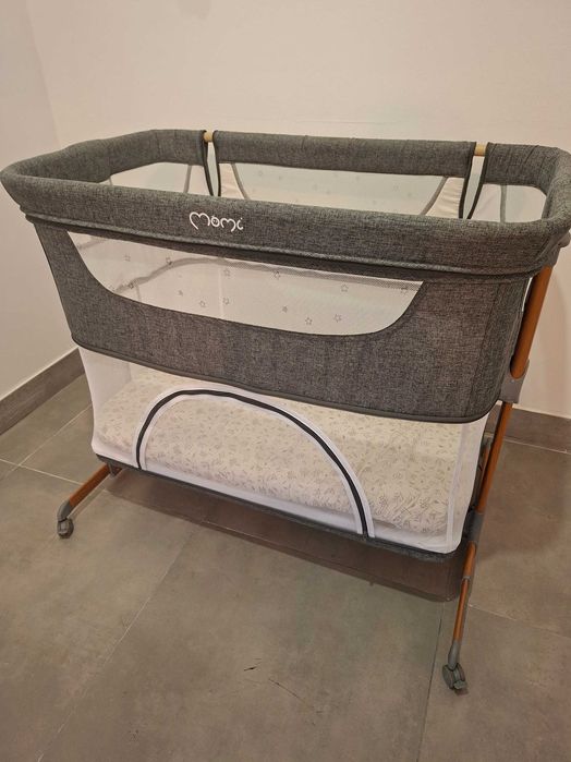 MoMi SMART BED łóżeczko 4w1 szare
