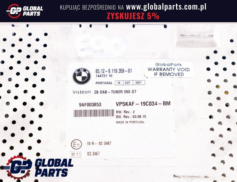 BMW E60 E61 E63 E81 E87 E90 Moduł Sterownik DAB