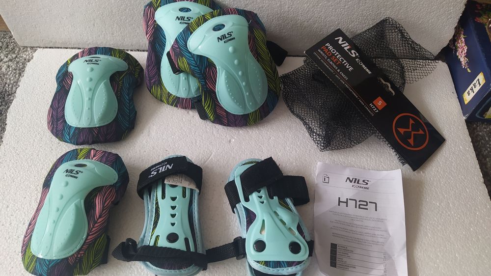 Zestaw ochraniaczy na rolki hulajnogę dziewczęce nowe