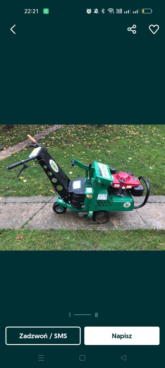 Rebak aerator, wertykulator, glebogryzarka, rowniarka ziemi w