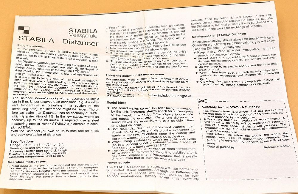 Metro electrónico / Medidor de distâncias NOVO