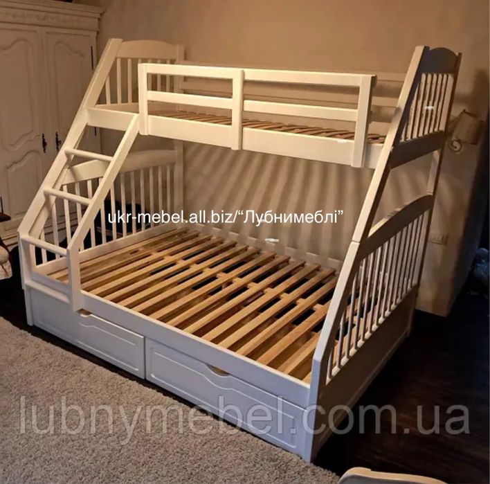 Ліжко двоповерхове деревʼяне"Каспер", кровать двухярусная .