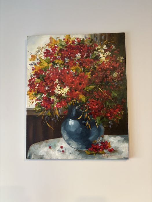 Картина «Калина», олійними фарбами. Нереально красива