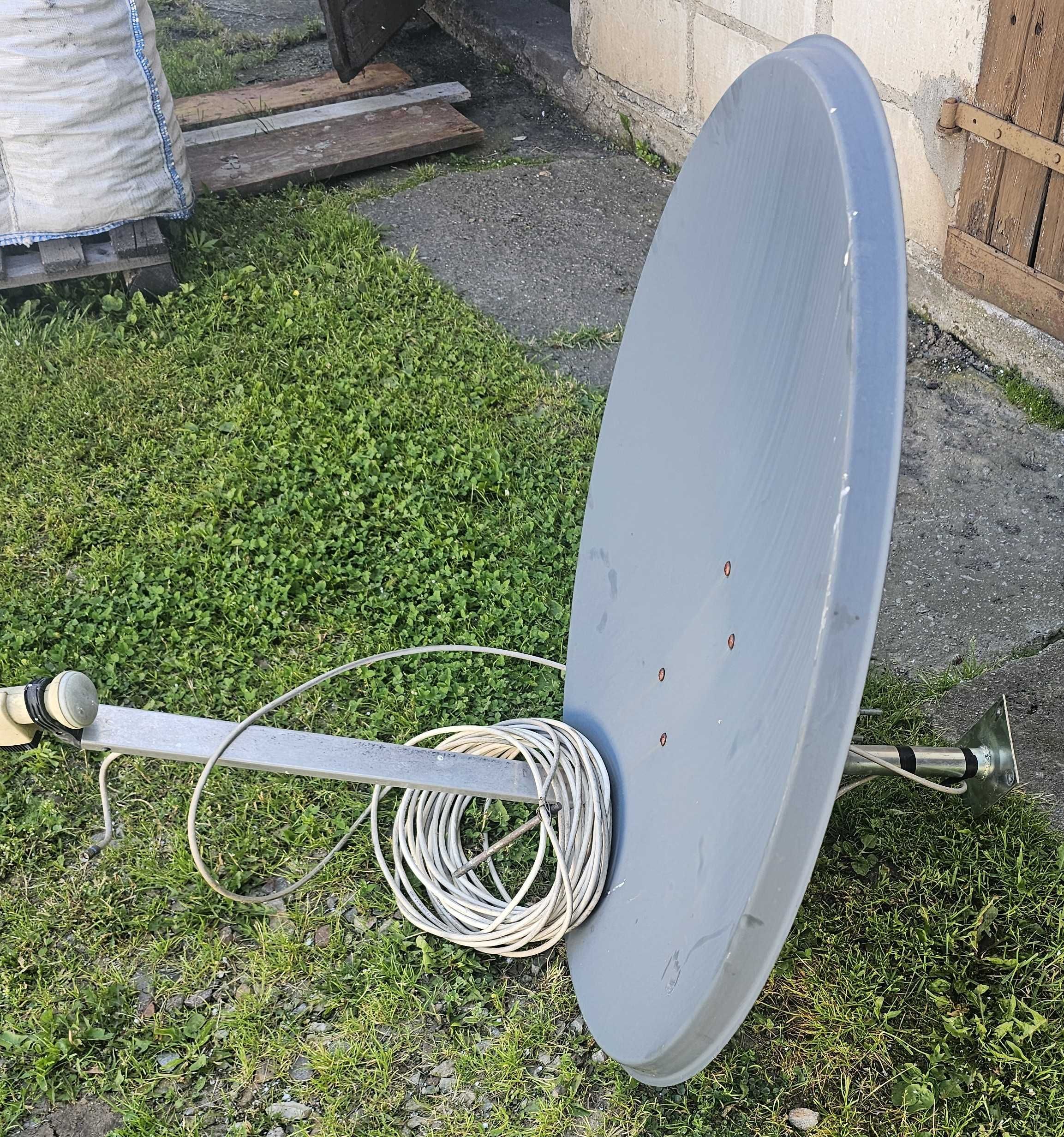 Antena satelitarna 100x90cm + konwerter + przewód koncentryczny