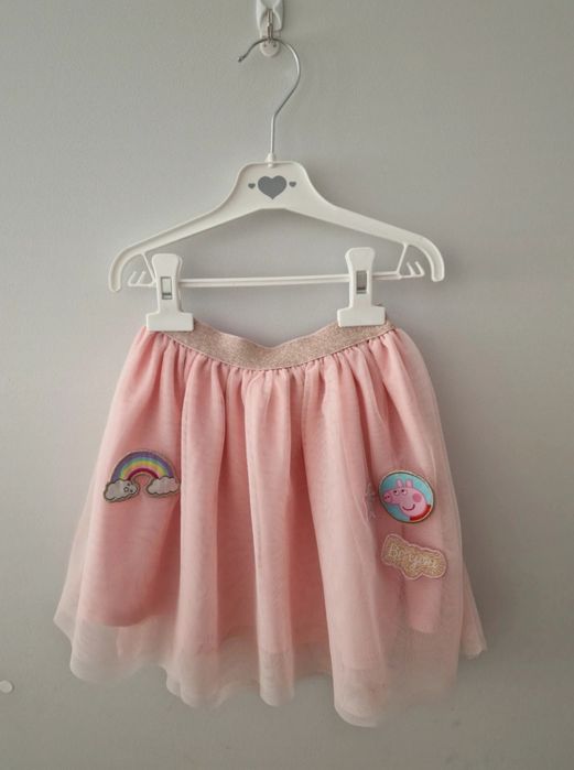 Tiulowa spódniczka Peppa pudrowy róż r.116 -stan bardzo dobry