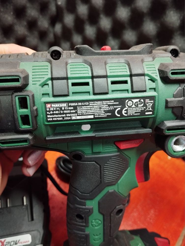 Акумуляторний шуруповерт Parkside PSBSA 20-Li C3