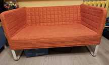 Sofa IKEA pomarańczowa,  dwuosobowa