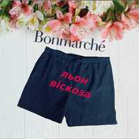Bonmarche Красивые льняные женские шорты большой размер т синие 22