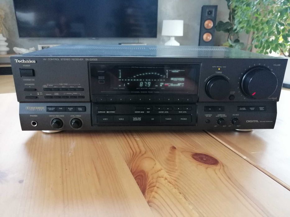 Technics Amplituner SA-GX505 pilot, przewody. Sprawy. Made in Japan