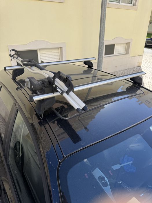 Barras tejadilho para BMW com suporte bicicleta thule