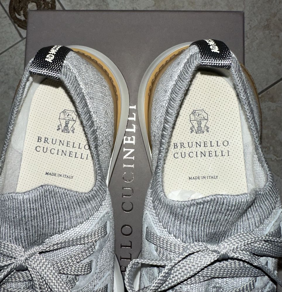 Вязаные сникеры-кроссовки Brunello Cucinelli