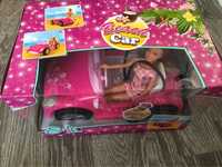 Lalka Steffi w letnim samochodzie kabriolecie , barbie