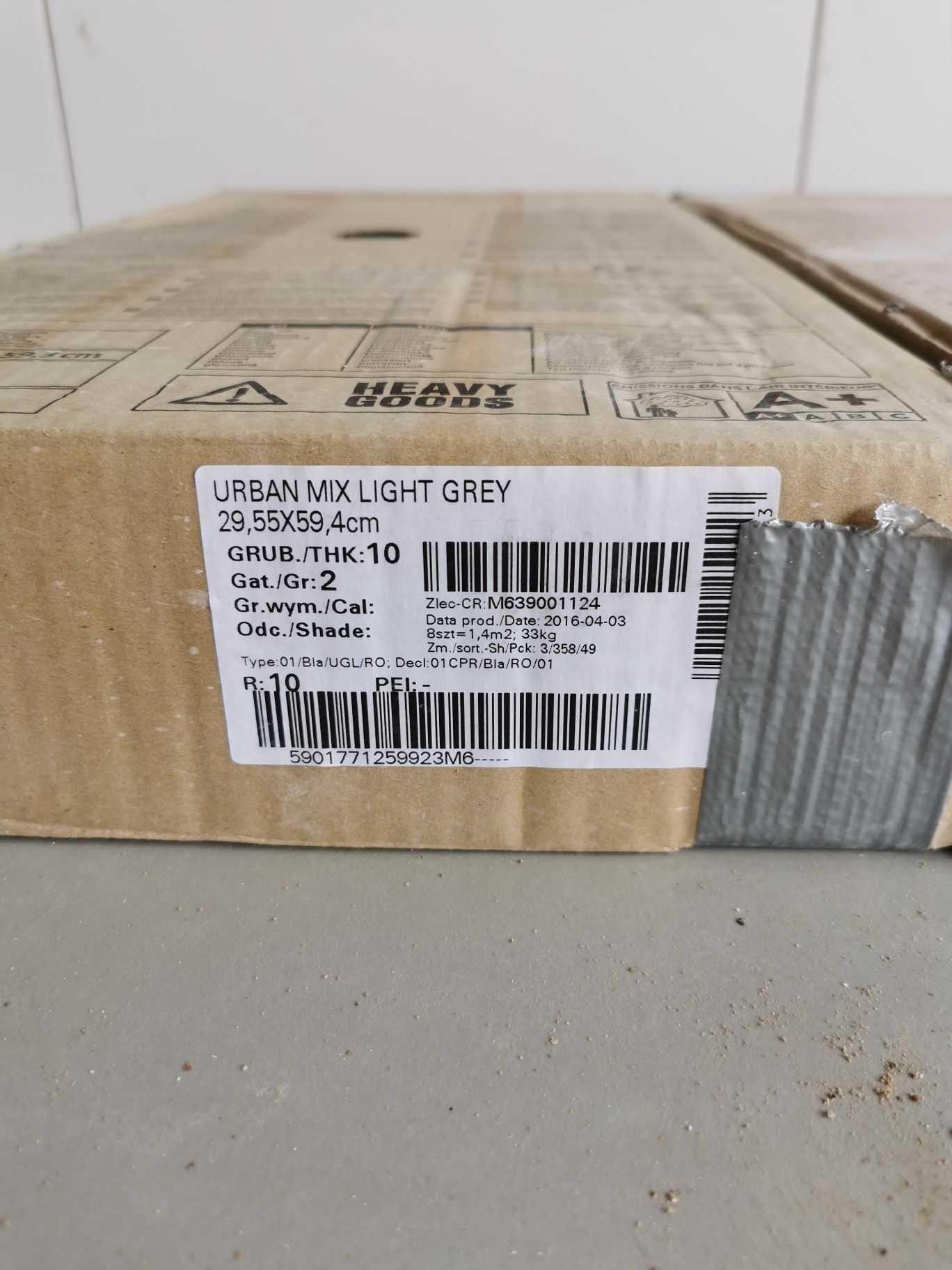 2.8m2 Gres zdobiony Opoczno  Urban mix grey jasnoszary mat.30x60