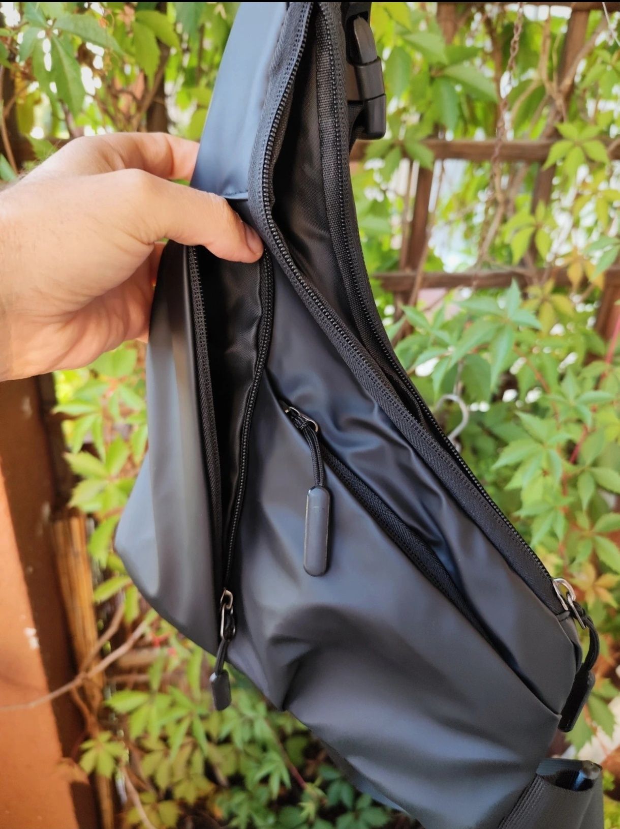 Super nerka, torba na klatkę piersiową, na ramię, czarna, unisex, poj