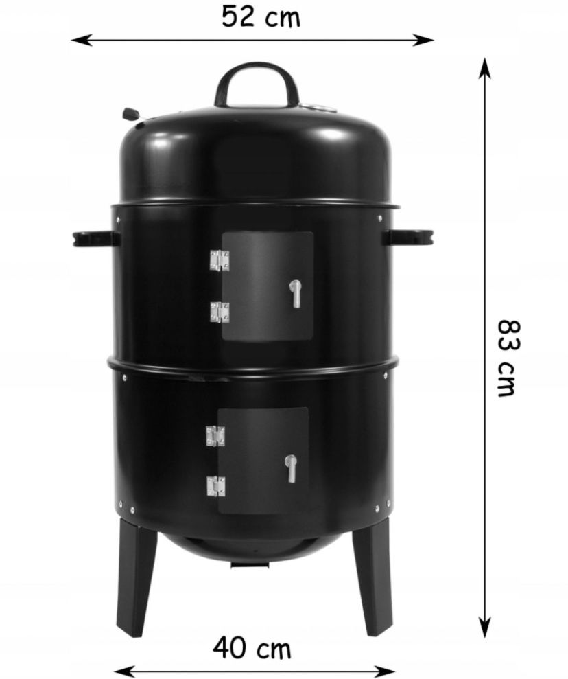 Duży grill ogrodowy wędzarnia palenisko