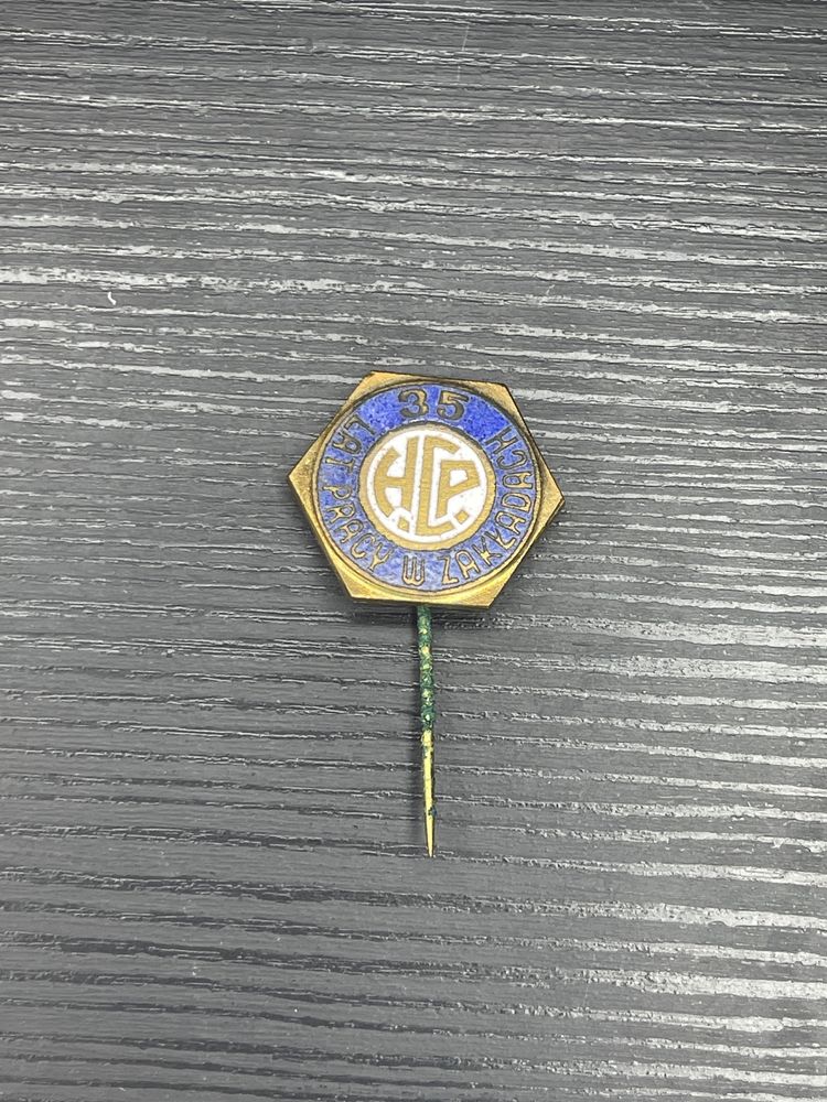 Odznaka HCP 35 lat pracy w zakladach Hipolit Cegielski Poznań PRL pin