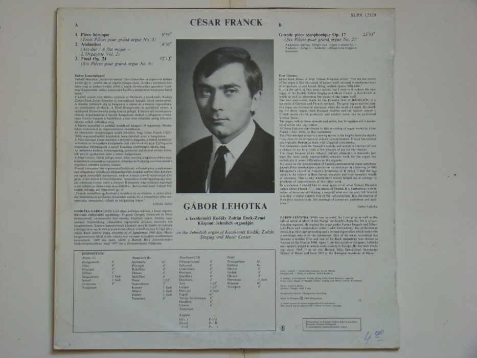 Cesar Franck .Орган
