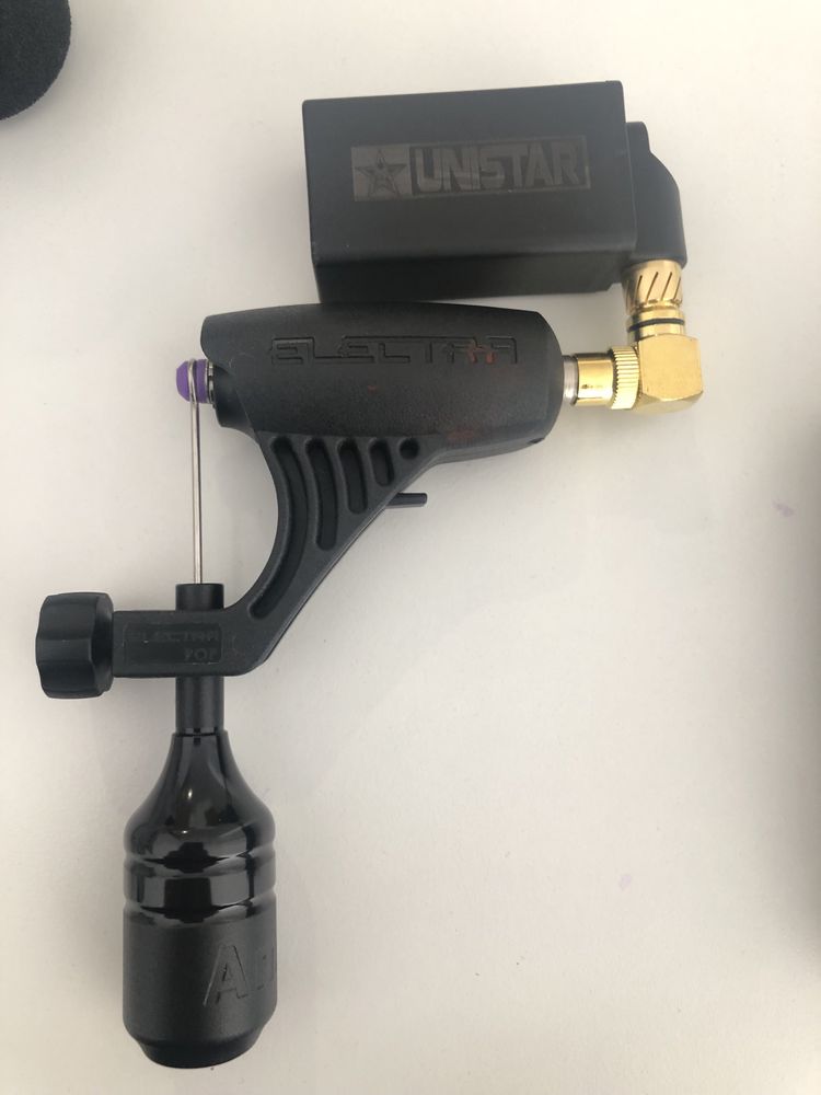 Kit para tatuagem com máquina rotativa a bateria