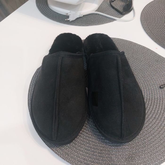 Nowe kapcie męskie czarne slippers czarne eloy 42-43, uk 8-9