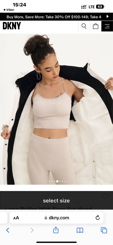 DKNY куртка зимняя